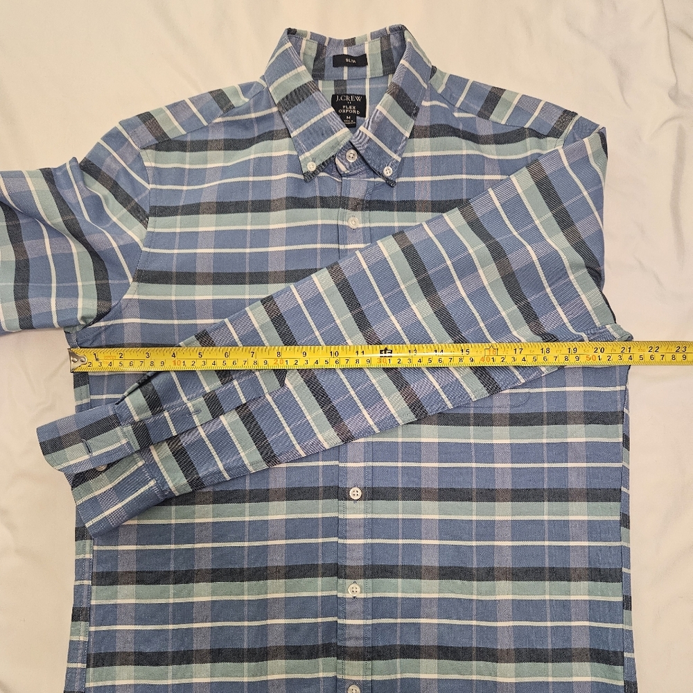 J. Crew Blue Casual Button Down Oxford Shirt